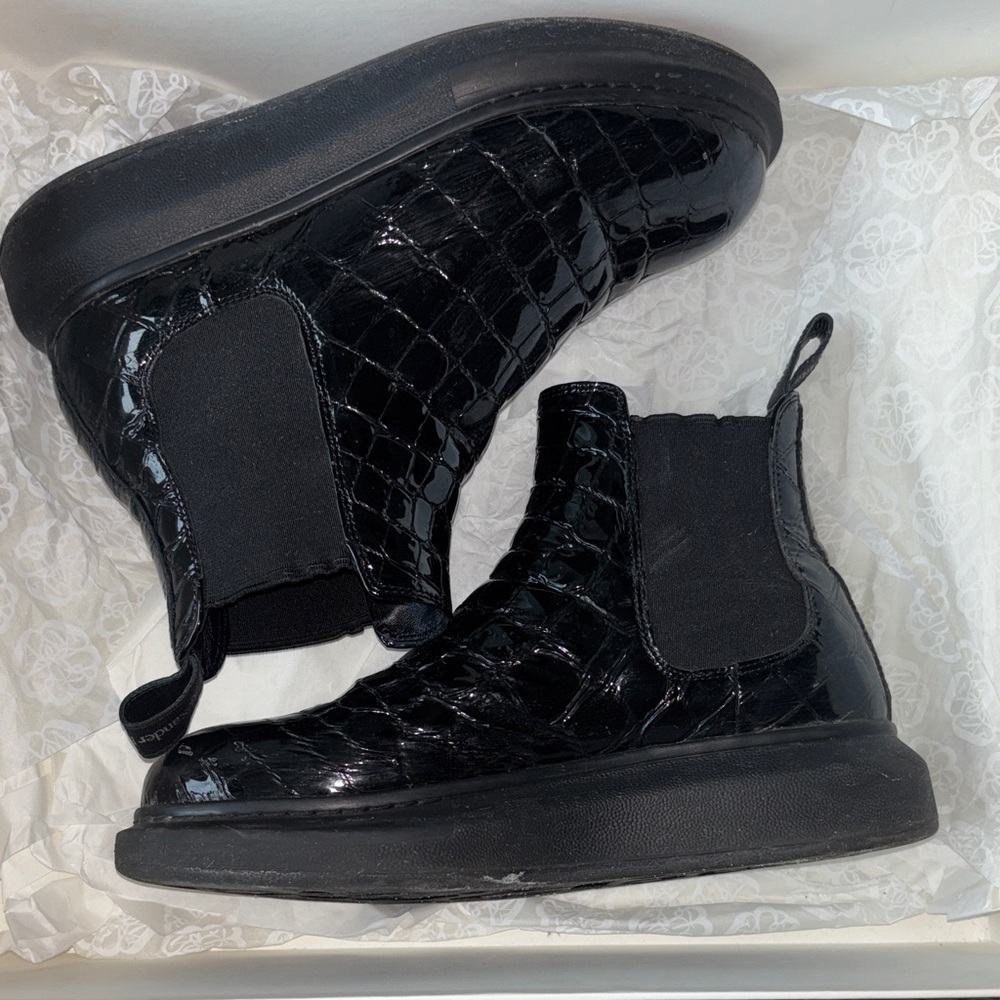 Alexander McQueen Black Ankle Boots